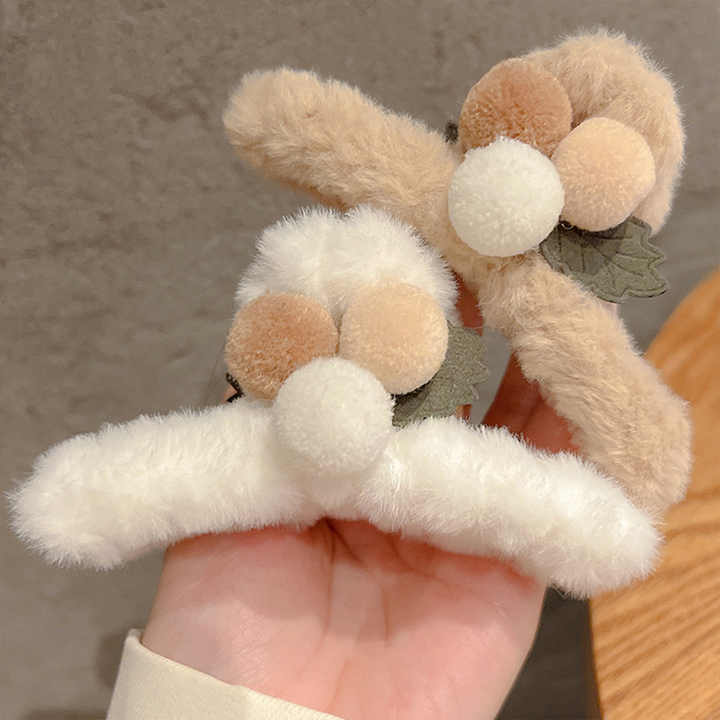 Hårklype Pompom Cozy 12cm