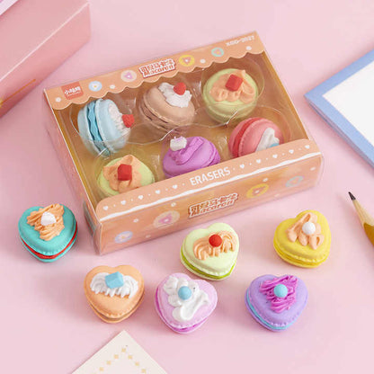 Viskelærsett Macaron 6stk