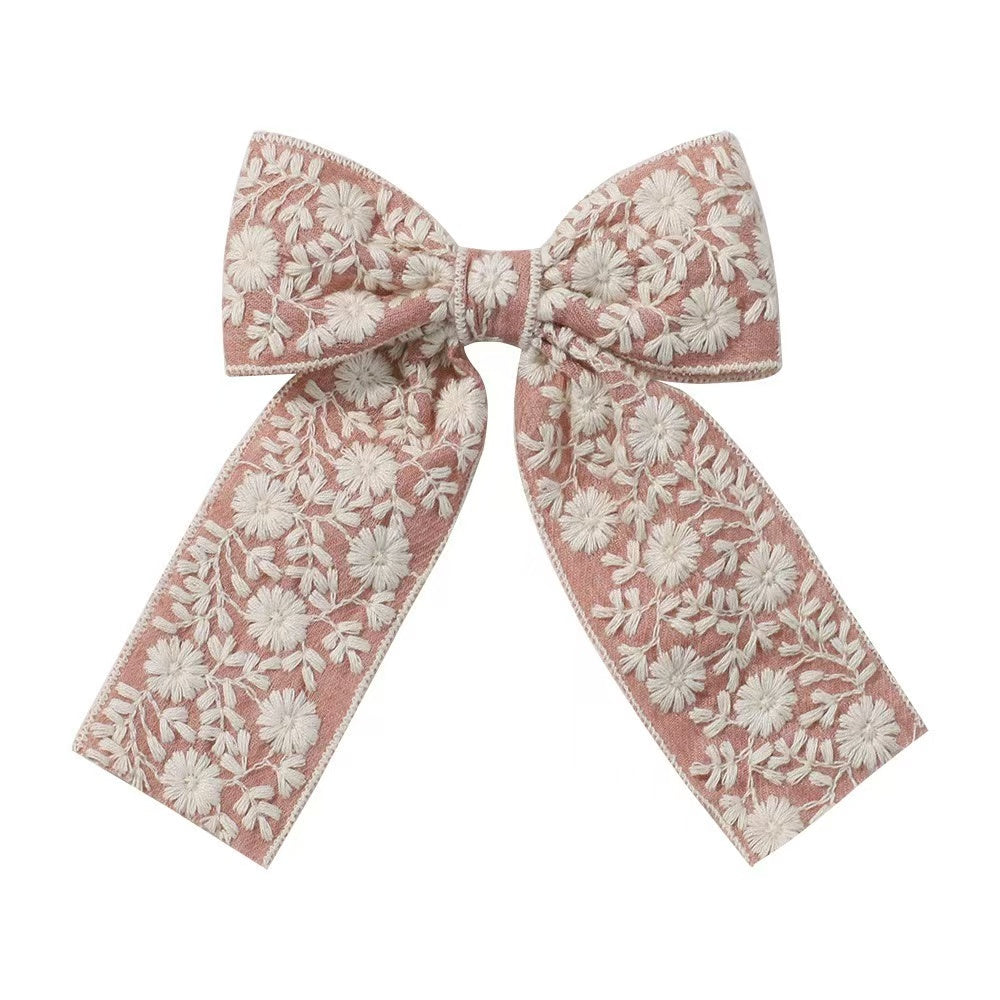 Hårspenne Floral Lace Bow 13cm