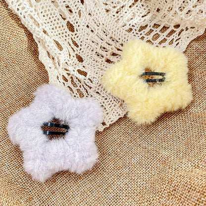 Hårspenne Fluffy Star 6.5cm