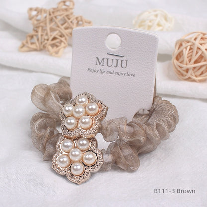 2-Set Scrunchie Perleblomst  5.5 cm