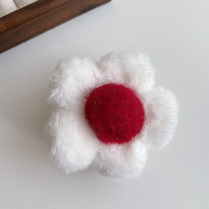 Hårklype Double Sided Fluffy Flower 9cm