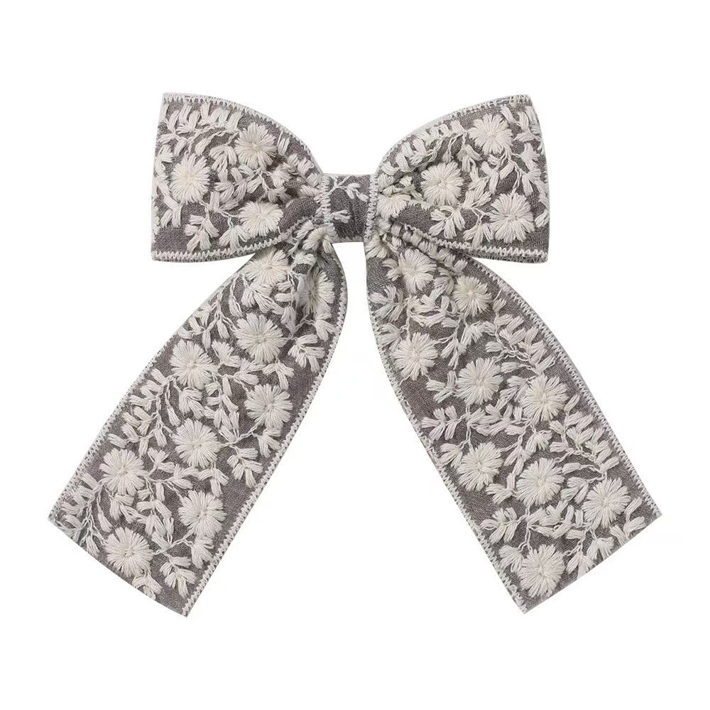 Hårspenne Floral Lace Bow 13cm