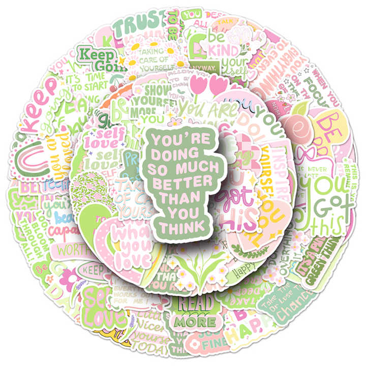 Sticker Flake Motivational Positive Phrases