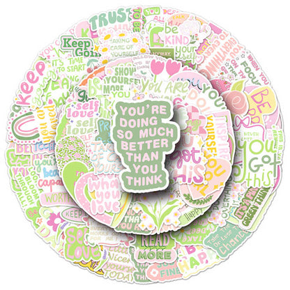 Sticker Flake Motivational Positive Phrases