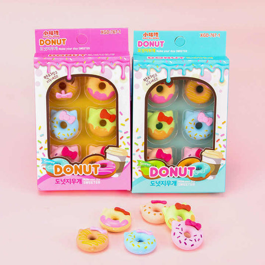 Viskelærsett Kitty Donut 6stk