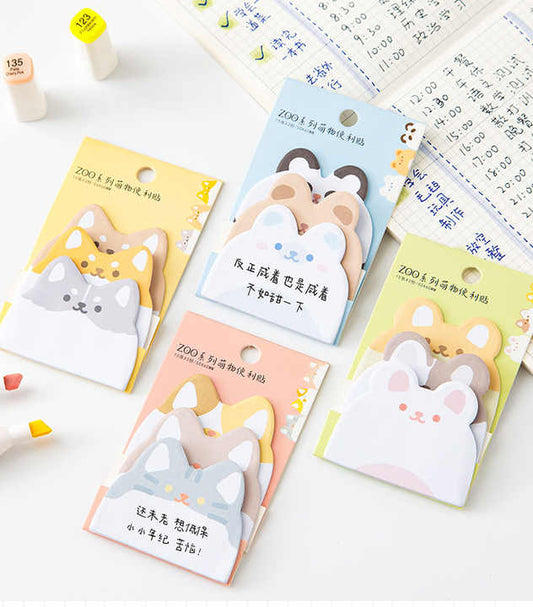 Sticky Notes Cute Animal Face 45-ark