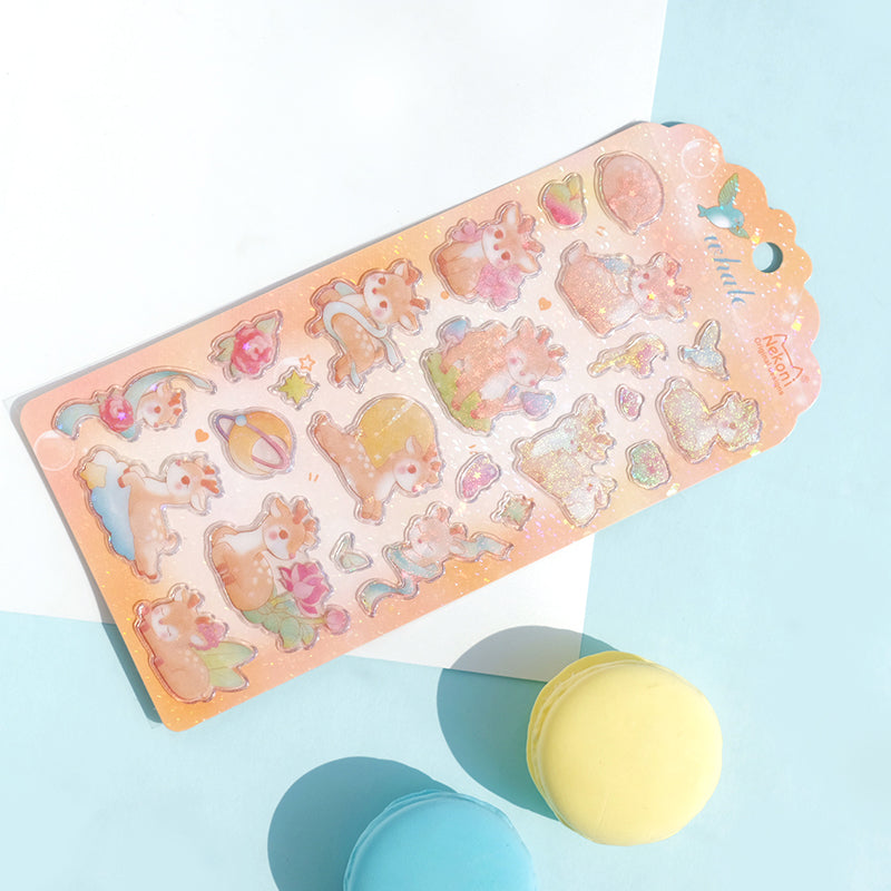 Sticker Sheet Stickers Crystal Glittery (NEKONI)