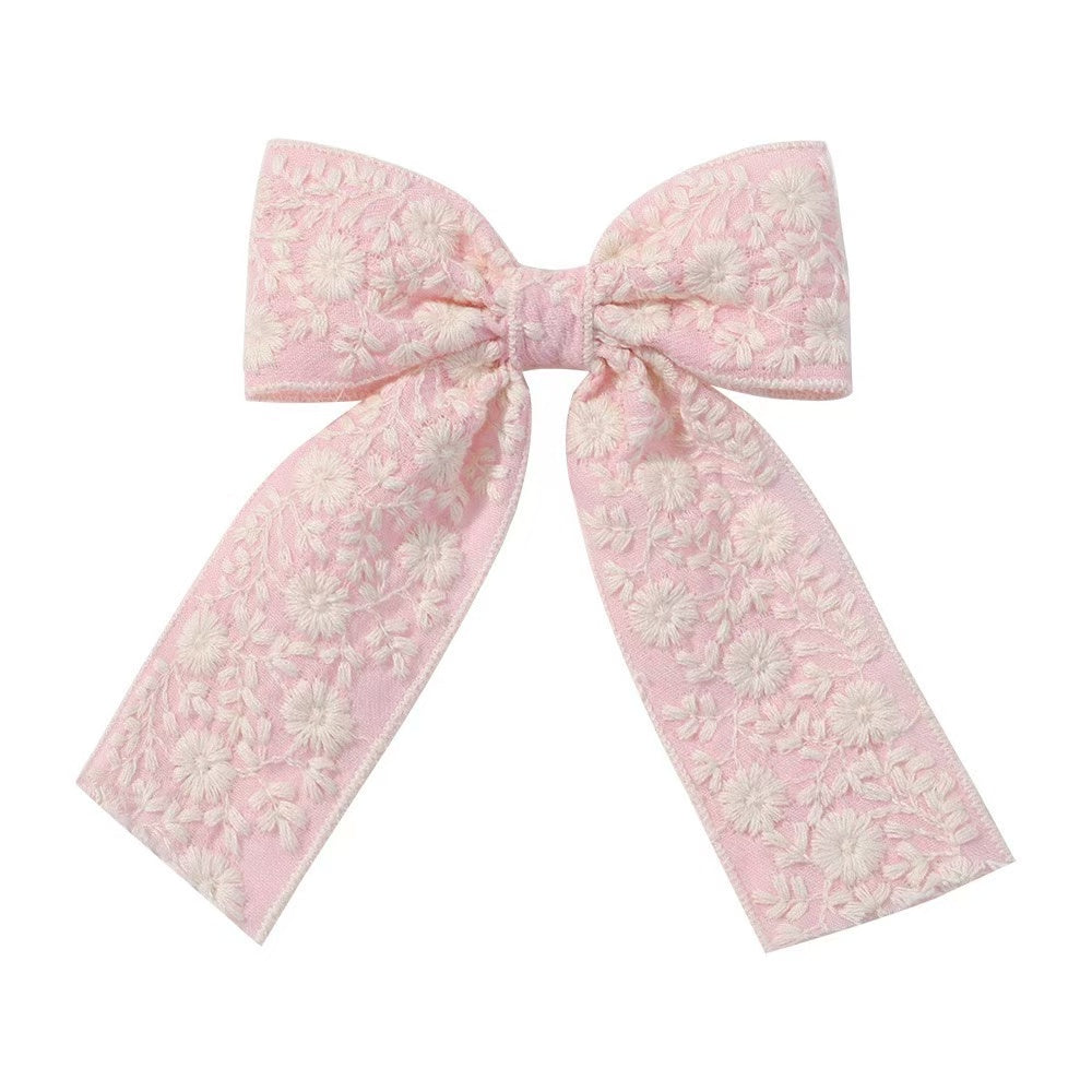 Hårspenne Floral Lace Bow 13cm