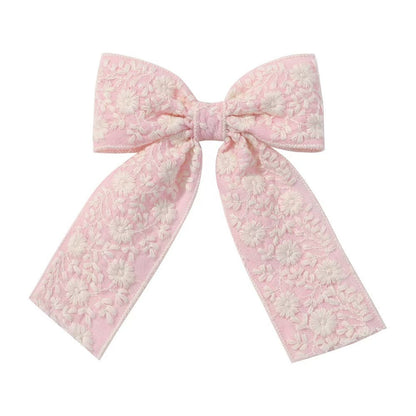 Hårspenne Floral Lace Bow 13cm