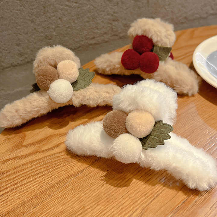 Hårklype Pompom Cozy 12cm