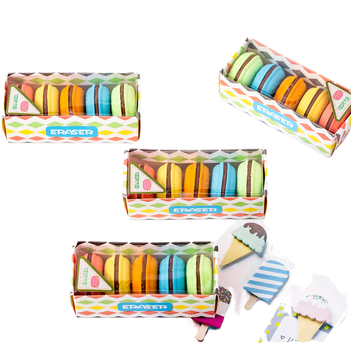 Viskelærsett Macaron 5stk