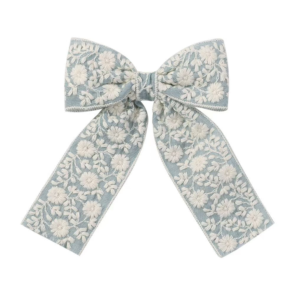 Hårspenne Floral Lace Bow 13cm