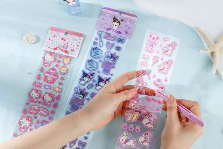Sticker Long Sheet Glitter Sanrio