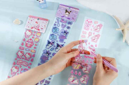 Sticker Long Sheet Glitter Sanrio