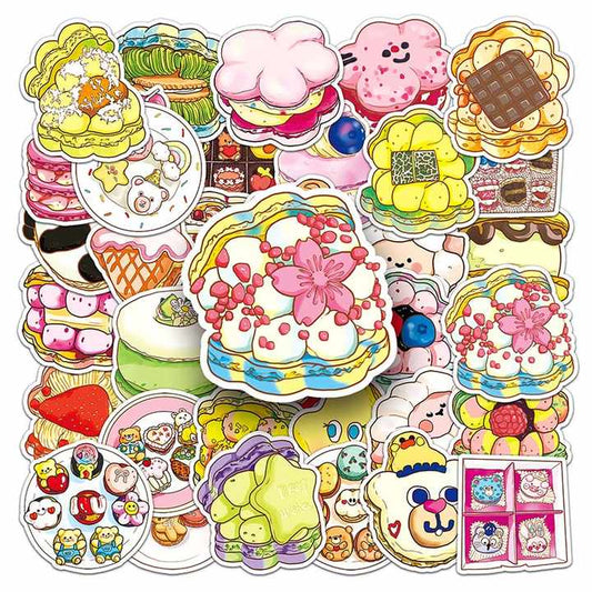 Sticker Flakes Cute Animals & Desserts🍰🐻