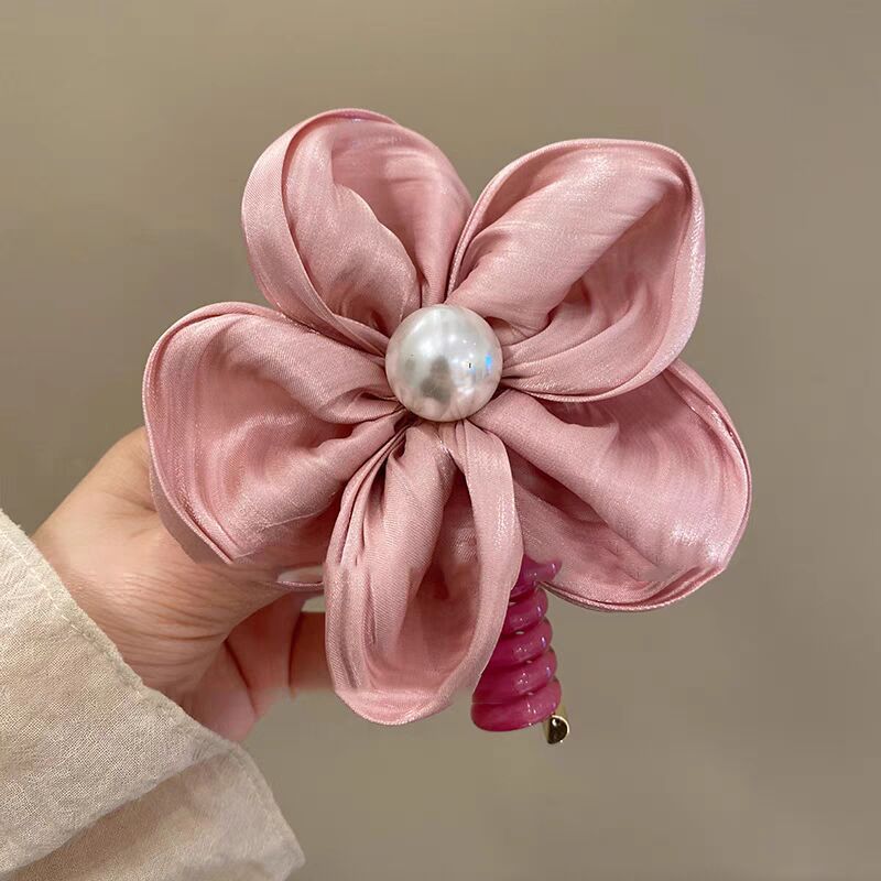 Braiding Spiral Hair Coil Rope Big Flower