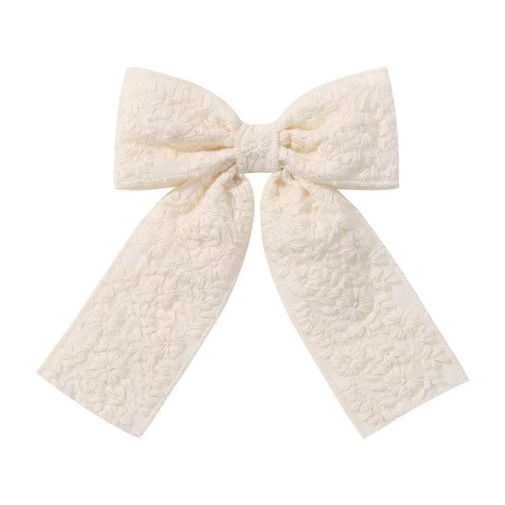 Hårspenne Floral Lace Bow 13cm