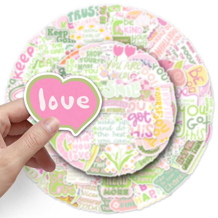 Sticker Flake Motivational Positive Phrases