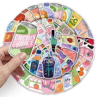 Sticker Flakes Carton Drinks