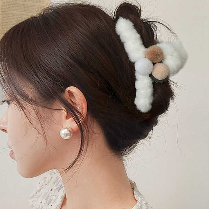 Hårklype Pompom Cozy 12cm