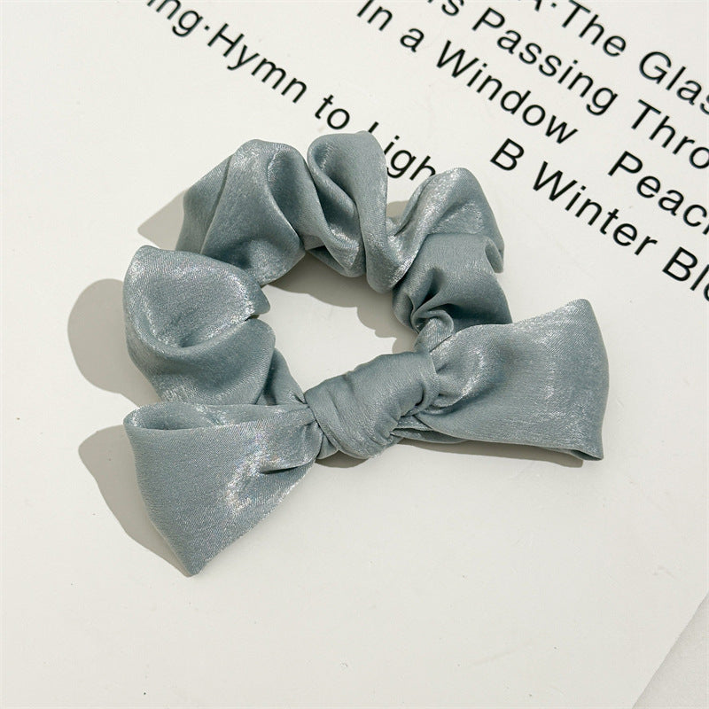 Scrunchie Silky Satin w/Bowknow 10cm