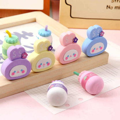 Viskelærsett Cute Erasers Ice Cream 4stk