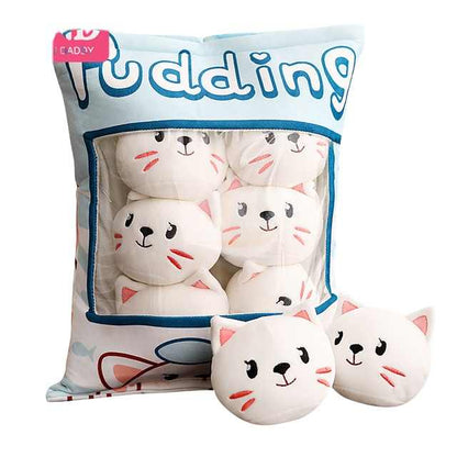 Plushy Bag Pudding Kittens 43cm