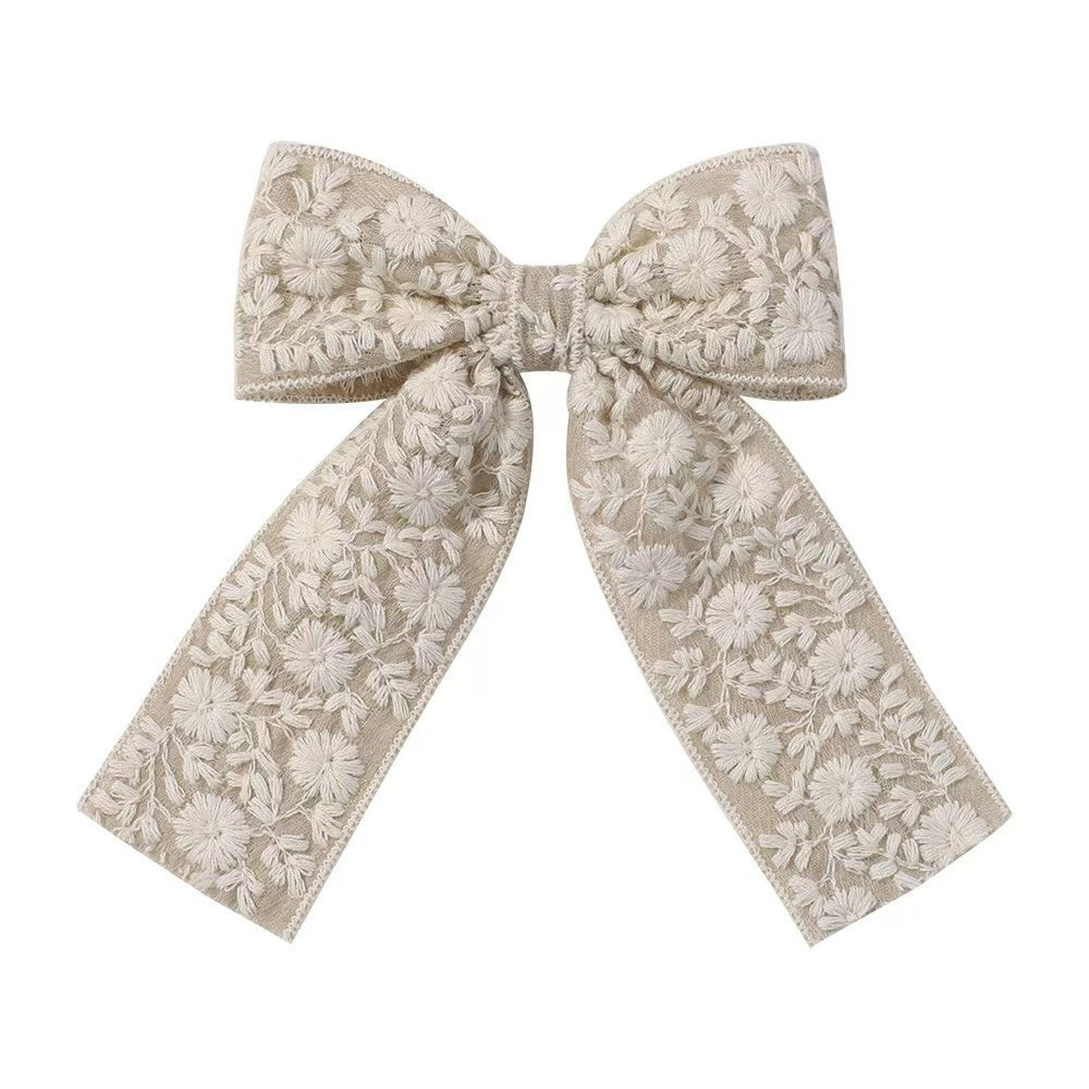 Hårspenne Floral Lace Bow 13cm