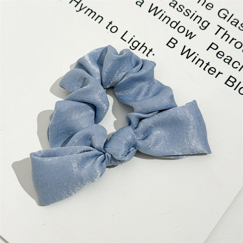 Scrunchie Silky Satin w/Bowknow 10cm