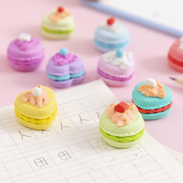 Viskelærsett Macaron 6stk