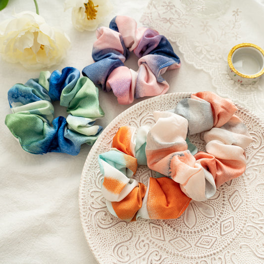 Scrunchies i Tie-Dye Stil 12cm