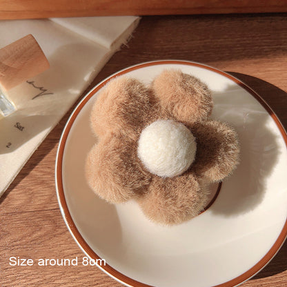 Hårklype Double Sided Fluffy Flower 8cm