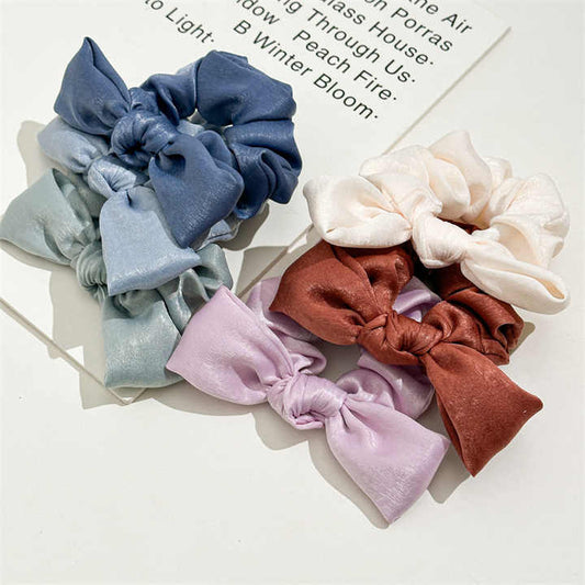 Scrunchie Silky Satin w/Bowknow 10cm