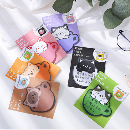 Sticky Notes Cute Cup Cat 30-ark