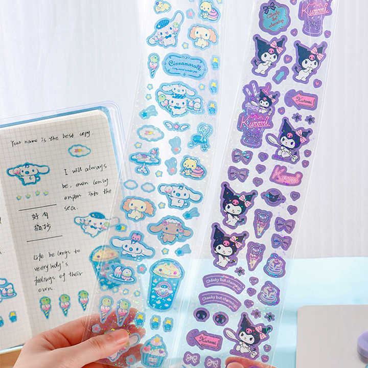 Sticker Long Sheet Glitter Sanrio