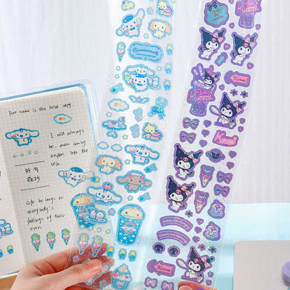 Sticker Long Sheet Glitter Sanrio