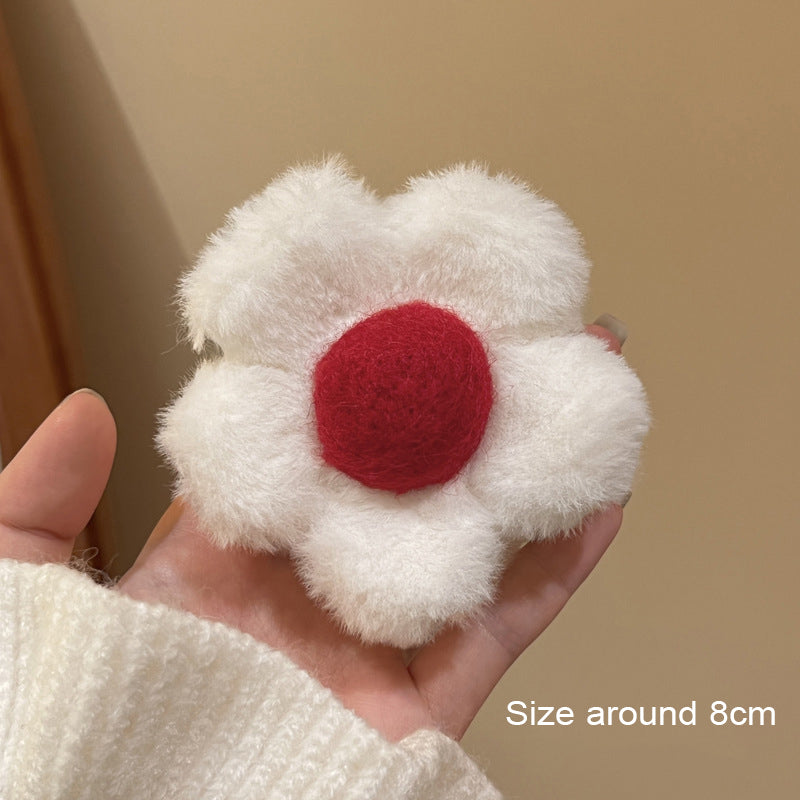 Hårklype Double Sided Fluffy Flower 8cm