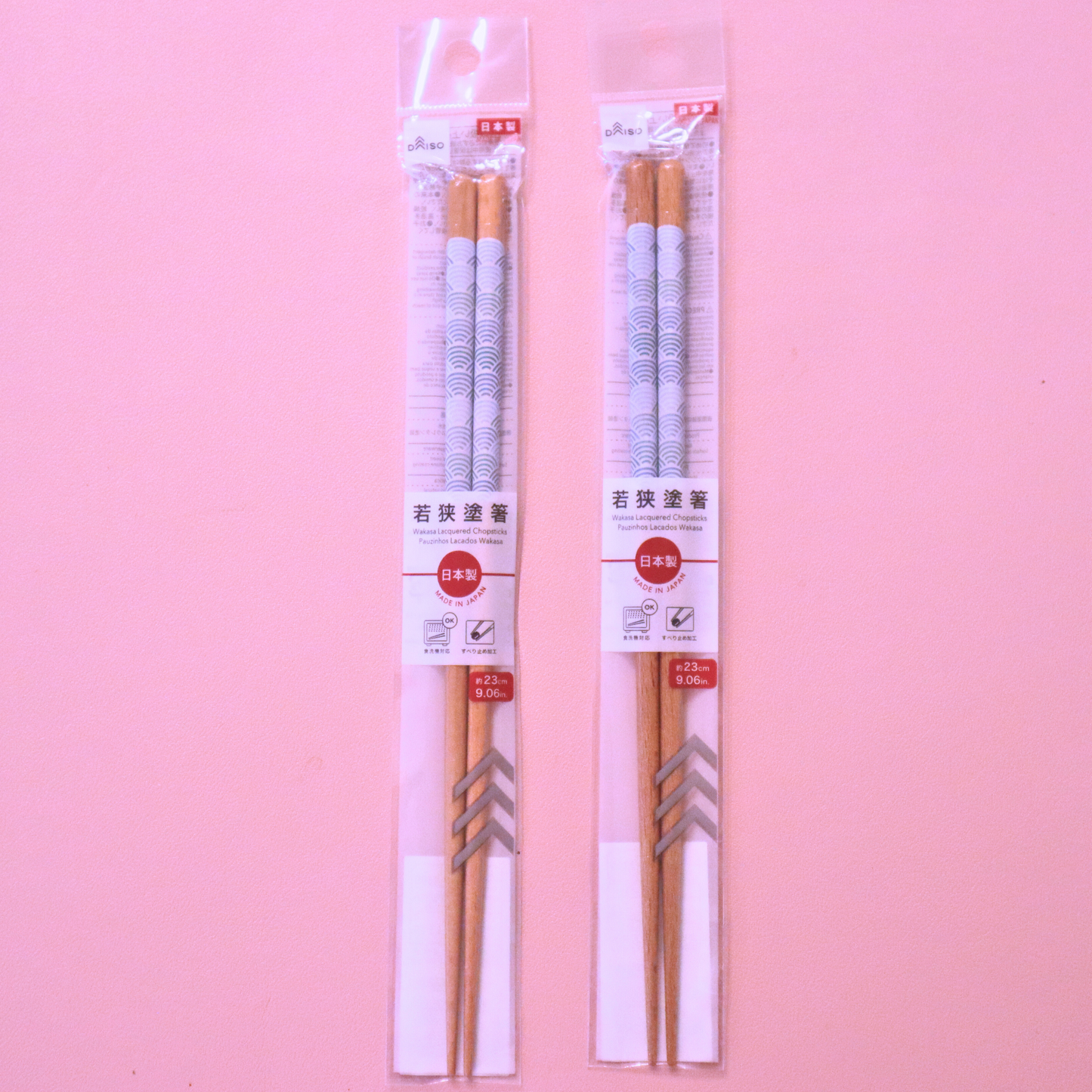 Japansk Wakasa Lacquered Chopsticks Dishwashable New Year 23cm (Daiso)