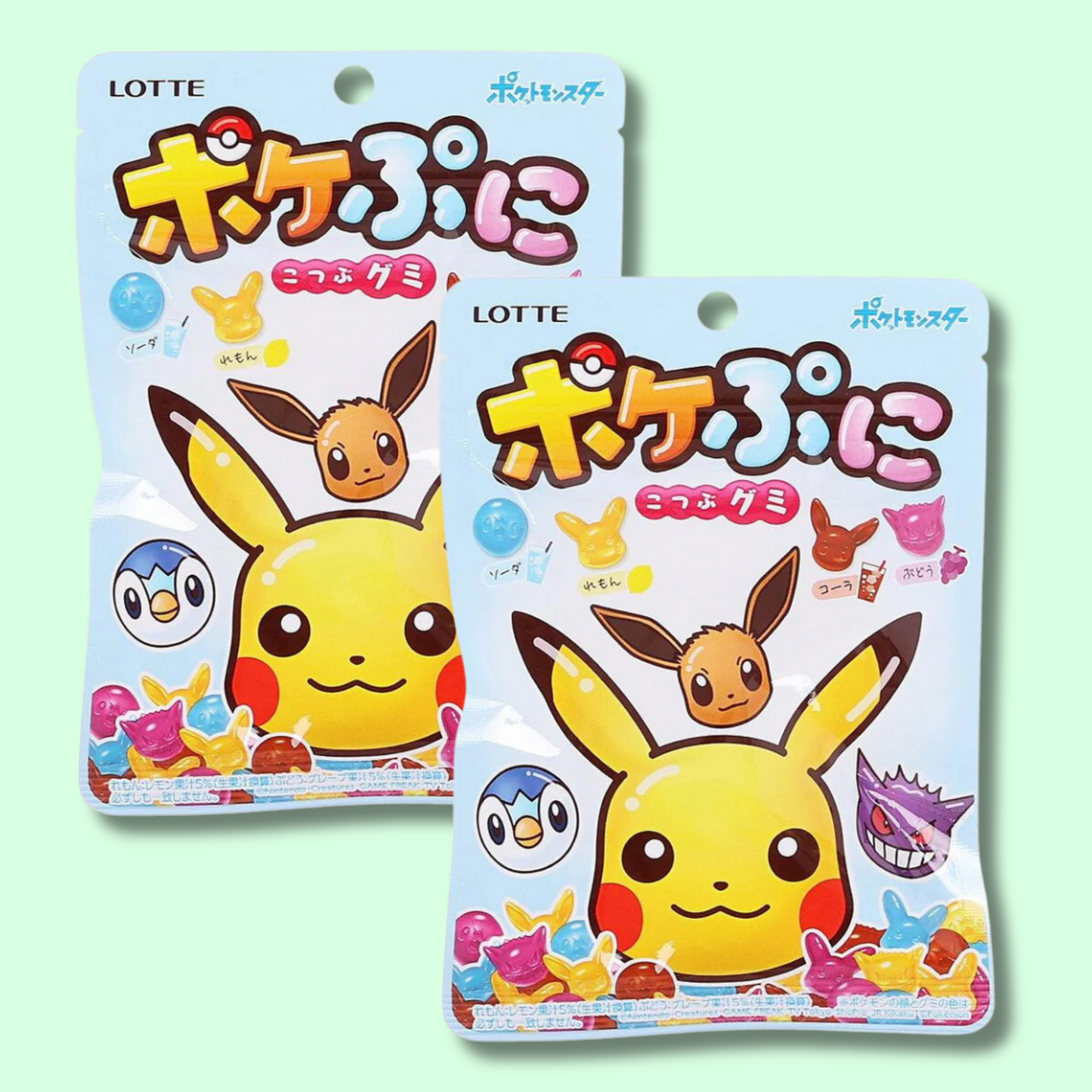 PokePuni Pokemon Shaped Mixed Gummy 80g (LOTTE)