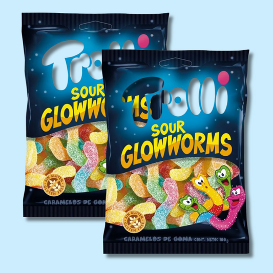 Sour Glow Worms 150g (TROLLI)