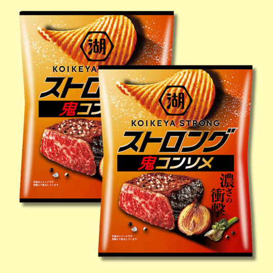 Strong Potato Chips Oni-Consomme Beef 55g  (KOIKEYA)