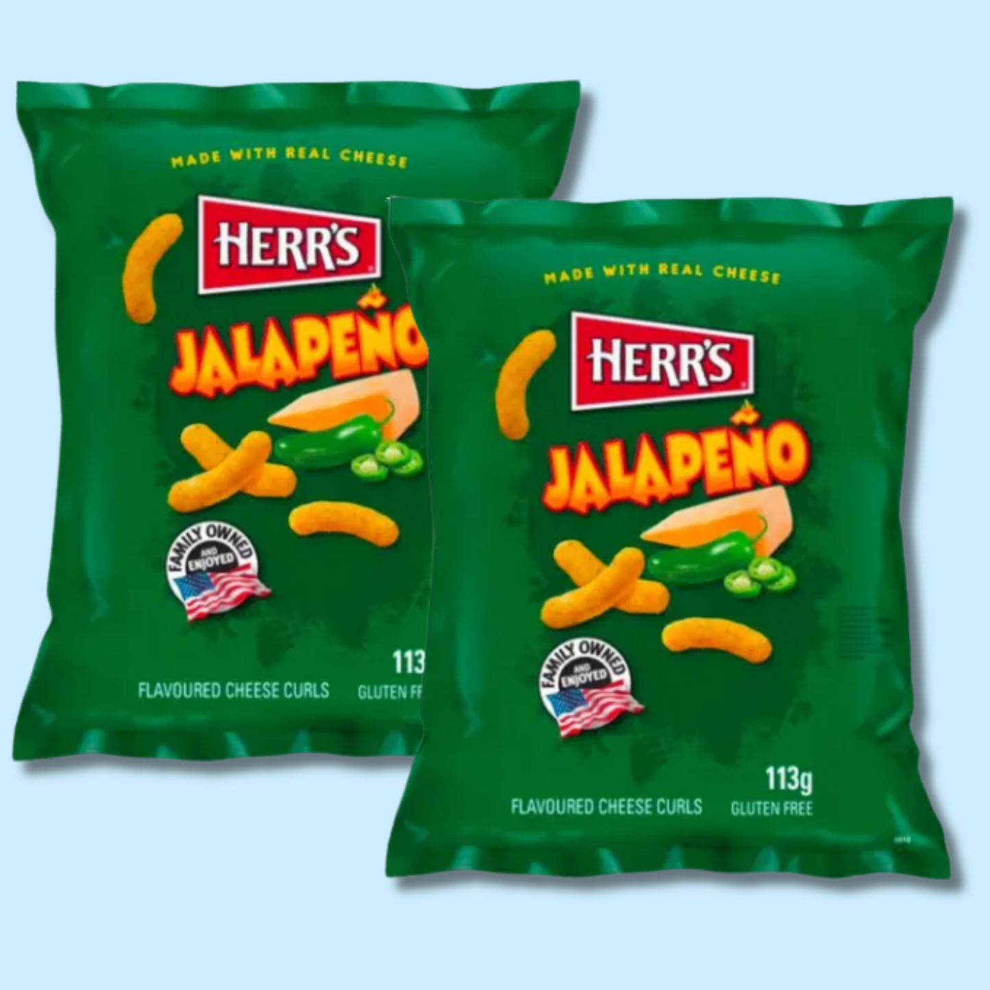 Jalapeno Cheese Curls 113g (Herr's)