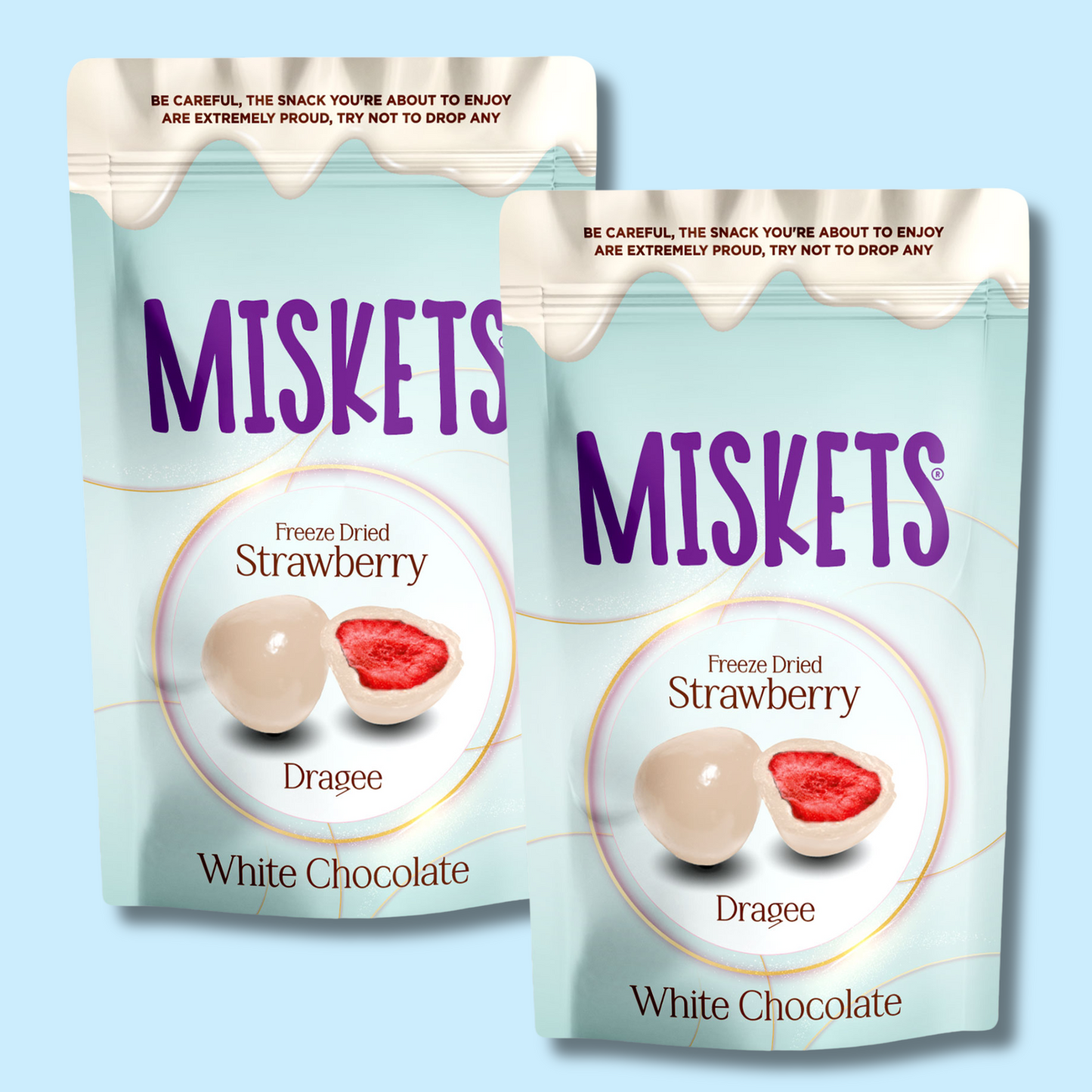 Freeze Dried Strawberry & White Chocolate 80g (MISKETS)