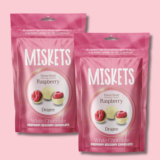 Freeze Dried Raspberry & White Chocolate 80g (MISKETS)