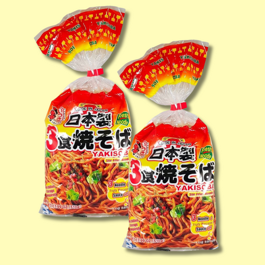 Yakisoba Stir-Fried Noodles w/Sauce 3 Servings 510g (ITSUKI)