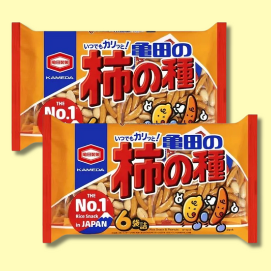 Kakinotane Snack Rice Crackers with Peanuts 180g 6 Bags (KAMEDA)