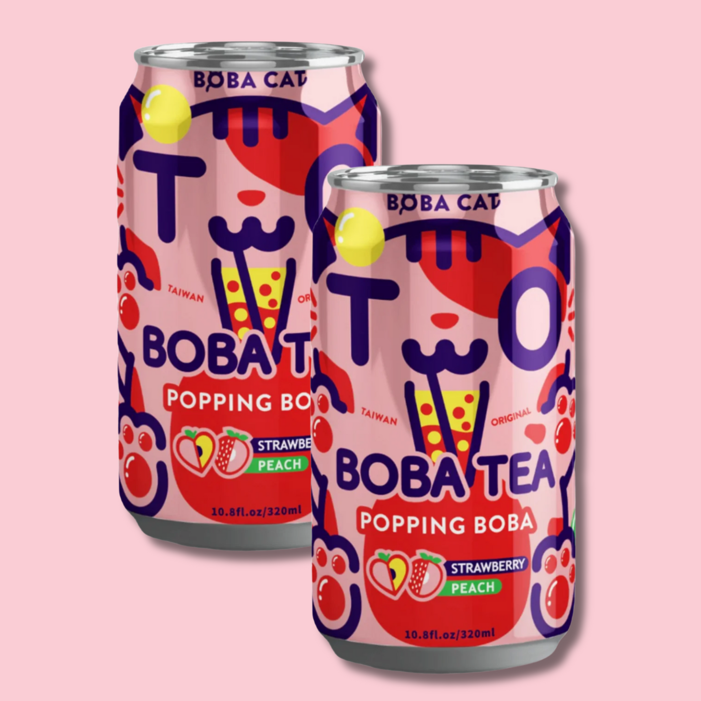 Kawaii Popping Boba Tea 320ml (BOBA CAT)