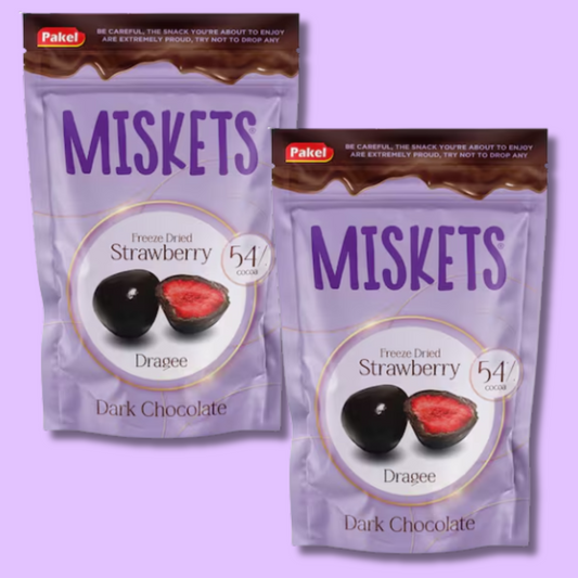 Freeze Dried Strawberry & Dark Chocolate 80g (Miskets)