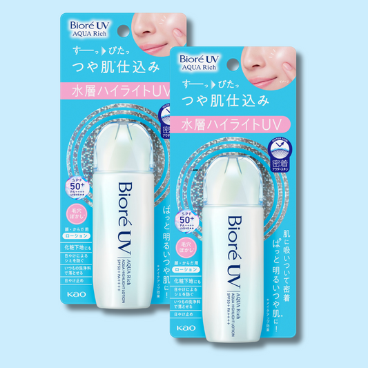 Aqua Rich Sunscreen Highlight Lotion SPF50+ PA++++ 70ml (BIORE UV)